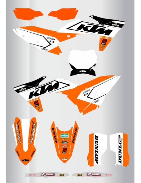Kit de Adhesivos Ktm Racing Sx-Sx/f  23/25.