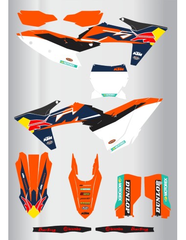 Kit de Adhesivos Ktm Factory Racing Sx-Sx/f  23/24.