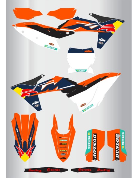 Kit de Adhesivos Ktm Factory Racing Sx-Sx/f  23/24.