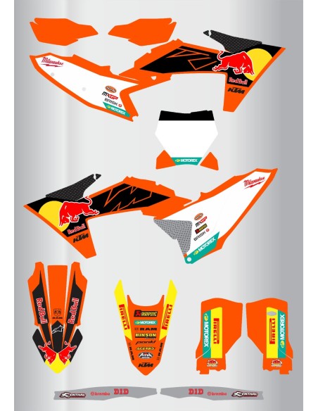 Kit de Adhesivos Ktm Usa Racing Sx-Sx/f  23/24.