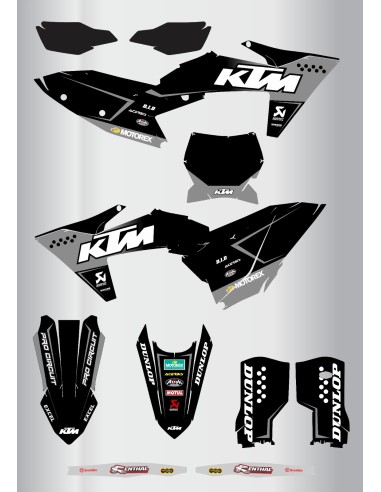 Kit de Adhesivos Ktm Blanco Sx-Sx/f  23/24.