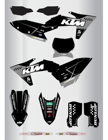 Kit de Adhesivos Ktm Blanco Sx-Sx/f  23/24.
