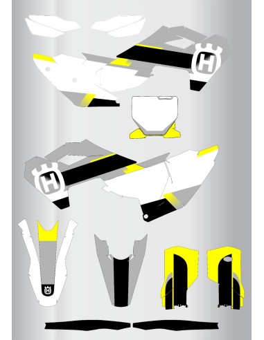 Kit de adhesivos Husqvarna blanco Tc-Fc 23-24.