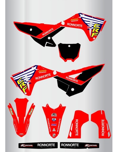 Kit de adhesivos Honda Vintage Crf 250-450 2025-2026.