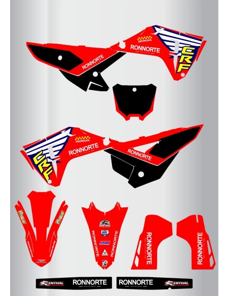 Kit de adhesivos Honda Vintage Crf 250-450 2025-2026.