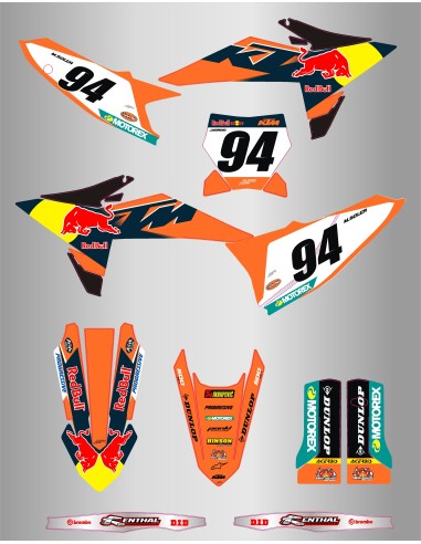 Kit de Adhesivos Ktm Plessinger Sx-Sx/f  25-26.