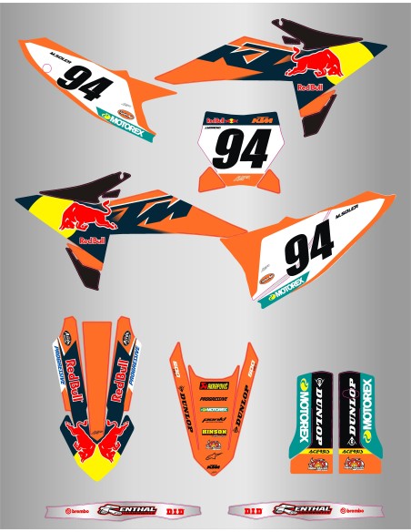 Kit de Adhesivos Ktm Plessinger Sx-Sx/f  25-26.