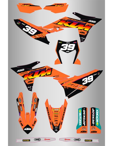 Kit de Adhesivos Ktm Exc/Exc-f Vintage 2026.
