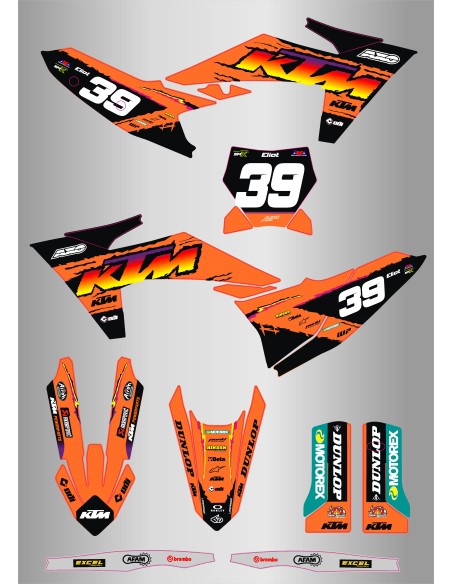 Kit de Adhesivos Ktm Vinatge Racing Sx-Sx/f  23/24.
