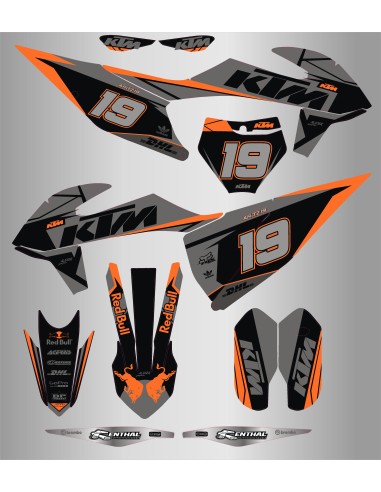 Kit de Adhesivos Ktm Racing Sx/Sxf 125-450 19-22