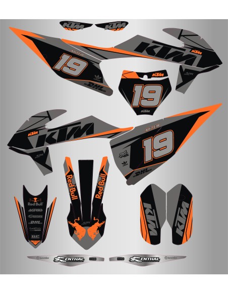 Kit de Adhesivos Ktm Racing Sx/Sxf 125-450 19-22