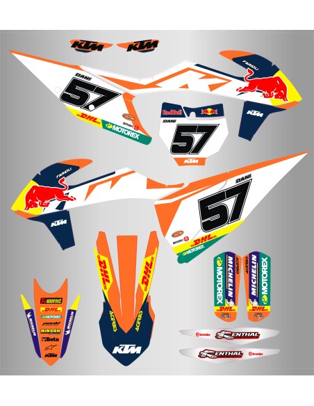 Kit de Adhesivos Ktm Factory Sx/Sxf 125-450 19-22