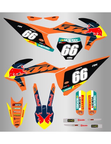 Kit de Adhesivos Ktm Farioli Sx/Sxf 125-450 19-22