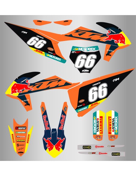 Kit de Adhesivos Ktm Farioli Sx/Sxf 125-450 19-22
