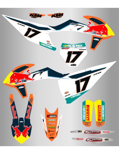 Kit de Adhesivos Ktm Replica Sx/Sxf 125-450 19-22