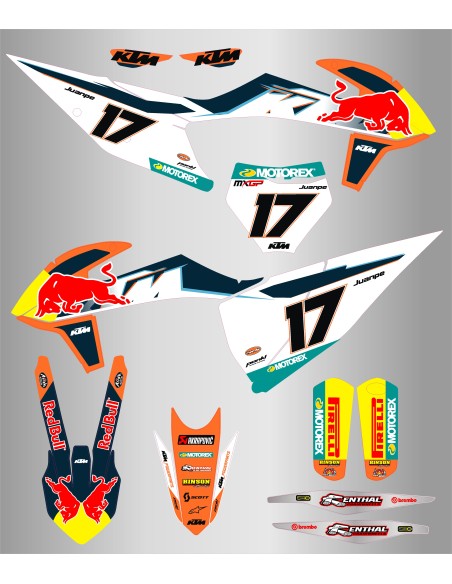 Kit de Adhesivos Ktm Replica Sx/Sxf 125-450 19-22