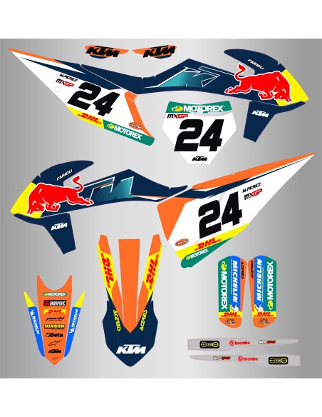 Kit de Adhesivos Ktm Azul Sx/Sxf 125-450 19-22