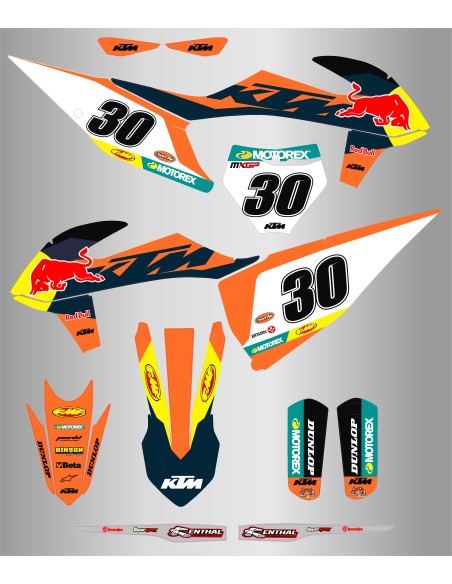 Kit de Adhesivos Ktm FMF Sx/Sxf 125-450 19-22
