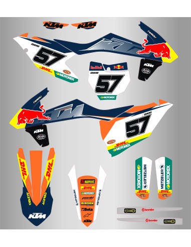Kit de Adhesivos Ktm Sx/Sx-f 125-450 16-18 Azul