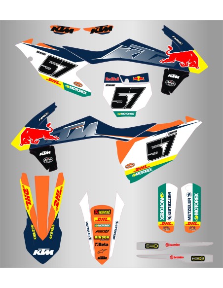 Kit de Adhesivos Ktm Sx/Sx-f 125-450 16-18 Azul