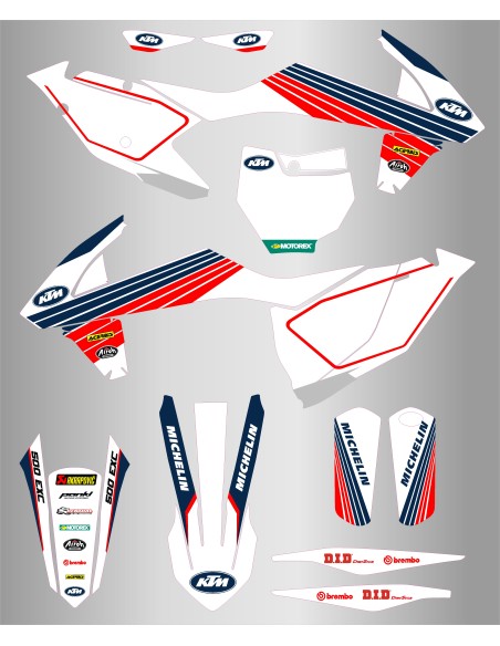 Kit de Adhesivos Ktm Vintage Sx/Sx-f 125-450 16-18