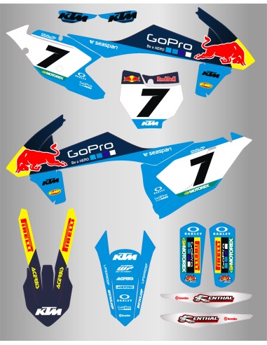Kit de Adhesivos Ktm GoPro Sx/Sx-f 125-450 16-18
