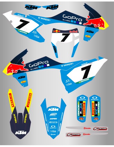 Kit de Adhesivos Ktm GoPro Exc/Exc-f 150-500 20-23