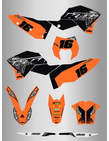 Kit de Adhesivos Ktm Hard EnduroExc/Excf 125-530 08-11