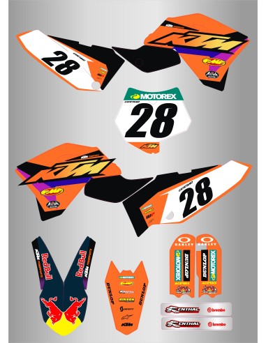 Kit de Adhesivos Ktm sx 65 09-15.