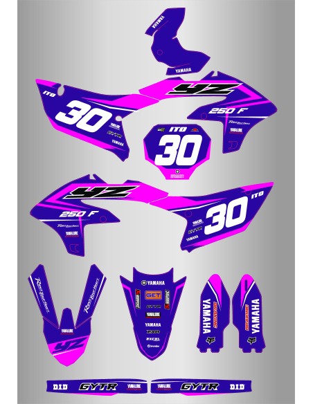 Kit de Adhesivos Yamaha Racing Yzf 250 24-26 Yzf 450 23-26