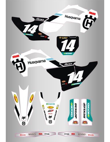 Kit de Adhesivos Husqvarna Factory Tc/Fc 125-450 23-24.