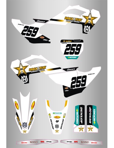 Kit de Adhesivos Husqvarna Factory Rockstar Tc/Fc 125-450 23-24.