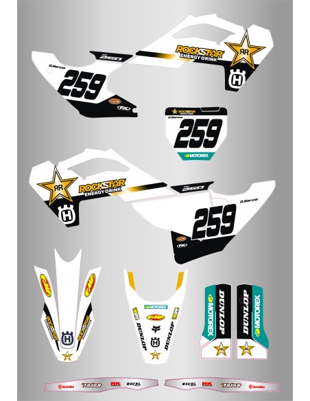 Kit de Adhesivos Husqvarna Factory Rockstar Tc/Fc 125-450 23-24.