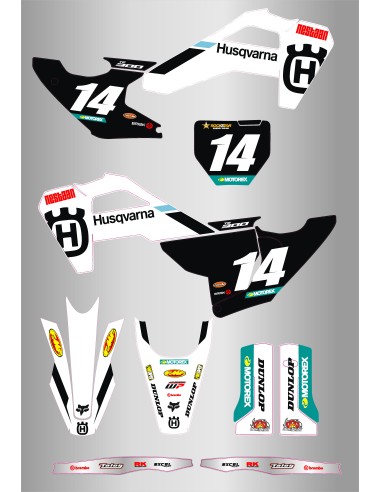 Kit de Adhesivos Husqvarna Tc/Fc 125-450 25-26 Factory Nestam