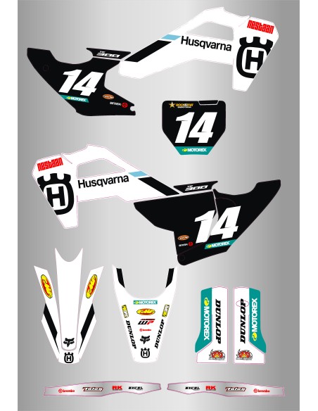 Kit de Adhesivos Husqvarna Tc/Fc 125-450 25-26 Factory Nestam