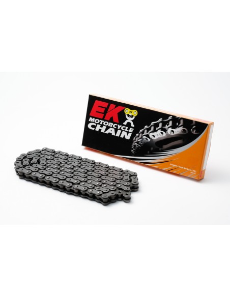 Cadena EK 520 H Sin Retenes 114Pasos/Enganche Clip/ Color Plata