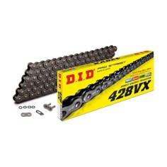 Cadena D.I.D 428 Vx Con Retenes 130Pasos/Enganche Clip/ Color Plata.