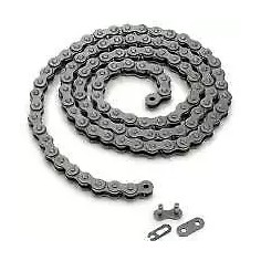 Cadena Original 428 Sin Retenes 124Pasos/Enganche Clip/ Color Plata.