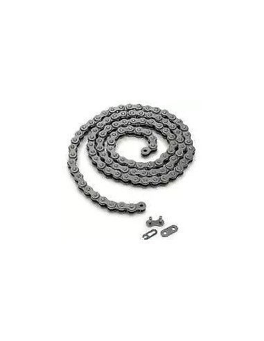 Cadena Original 428 Sin Retenes 124Pasos/Enganche Clip/ Color Plata.