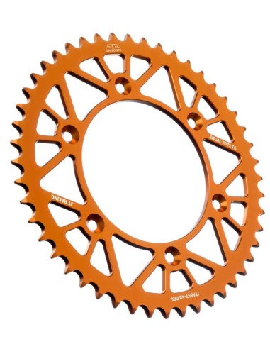 Corona de Aluminio Jt Ktm Sx/Exc 125-500 98-27/Husqvarna Te/Fe 125-501 14-27/Gas Gas Ec/Mc 125-500 21-27 Naranja.