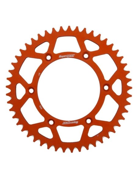 Corona de Aluminio SuperSprox Ktm Sx/Exc 125-500 98-27/Husqvarna Te/Fe 125-501 14-27/Gas Gas Ec/Mc 125-500 21-27 Naranja.