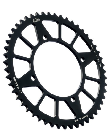 Corona de Aluminio Jt Ktm Sx 65 98-24/Husqvarna Tc 65 17-24/Gas Gas Mc 65 21-24 Negro.