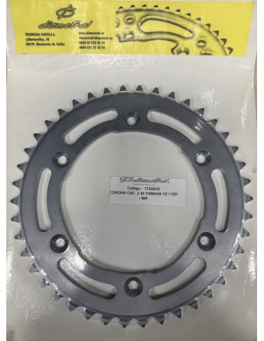 Corona de Aluminio Diametral Yamaha Yz/Yzf 125-450 99-26 Plata.
