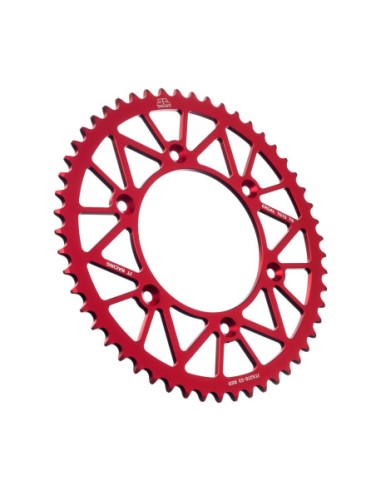 Corona de Aluminio Jt Honda Cr/Crf 125-450 00-26/Beta RR 125-480 13-27 Rojo.