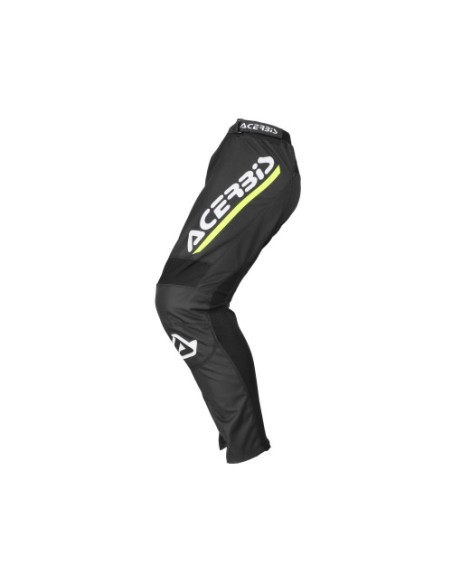 Pantalón Acerbis Mx Linear Negro/Amarillo.
