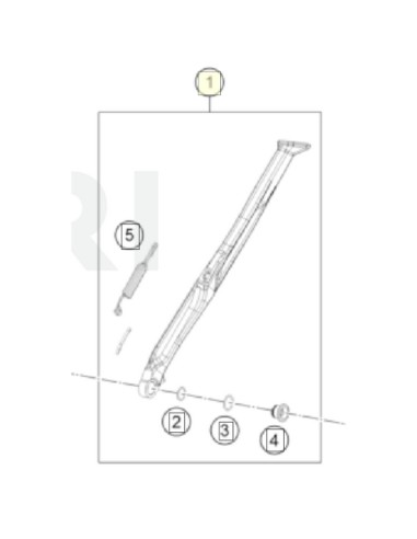 Caballete Lateral Original Ktm Exc 125-500 24-27/Husqvarna Te/Fe 125-501 24-27/Gas Gas Ec 125-500 24-27 Plata.