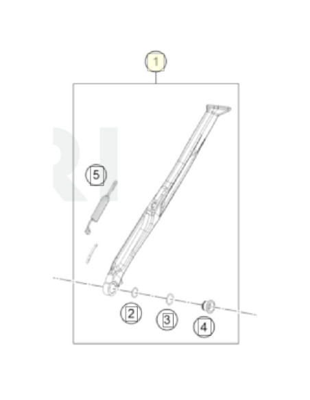 Caballete Lateral Original Ktm Exc 125-500 24-27/Husqvarna Te/Fe 125-501 24-27/Gas Gas Ec 125-500 24-27 Plata.