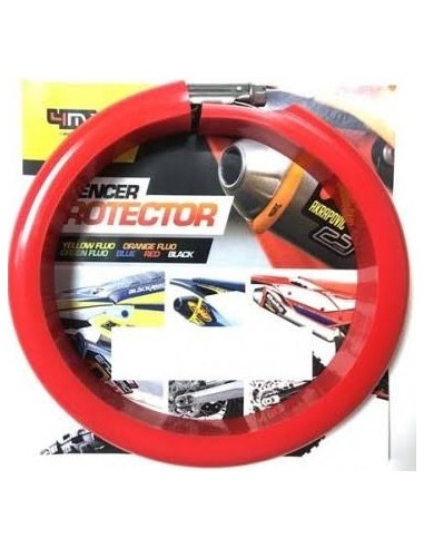 Protector de Escape 4T 4mx Rojo.