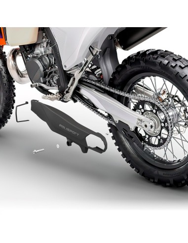 Protector de Basculante Polisport Ktm Sx/Exc 125-500 24-27/Husqvarna Te/Fe 125-501 24-27/Gas Gas Ec/Mc 125-500 24-27 Negro.
