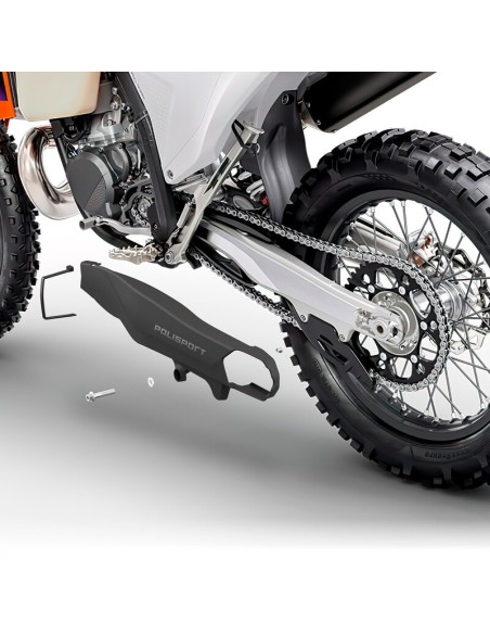 Protector de Basculante Polisport Ktm Sx/Exc 125-500 24-27/Husqvarna Te/Fe 125-501 24-27/Gas Gas Ec/Mc 125-500 24-27 Negro.